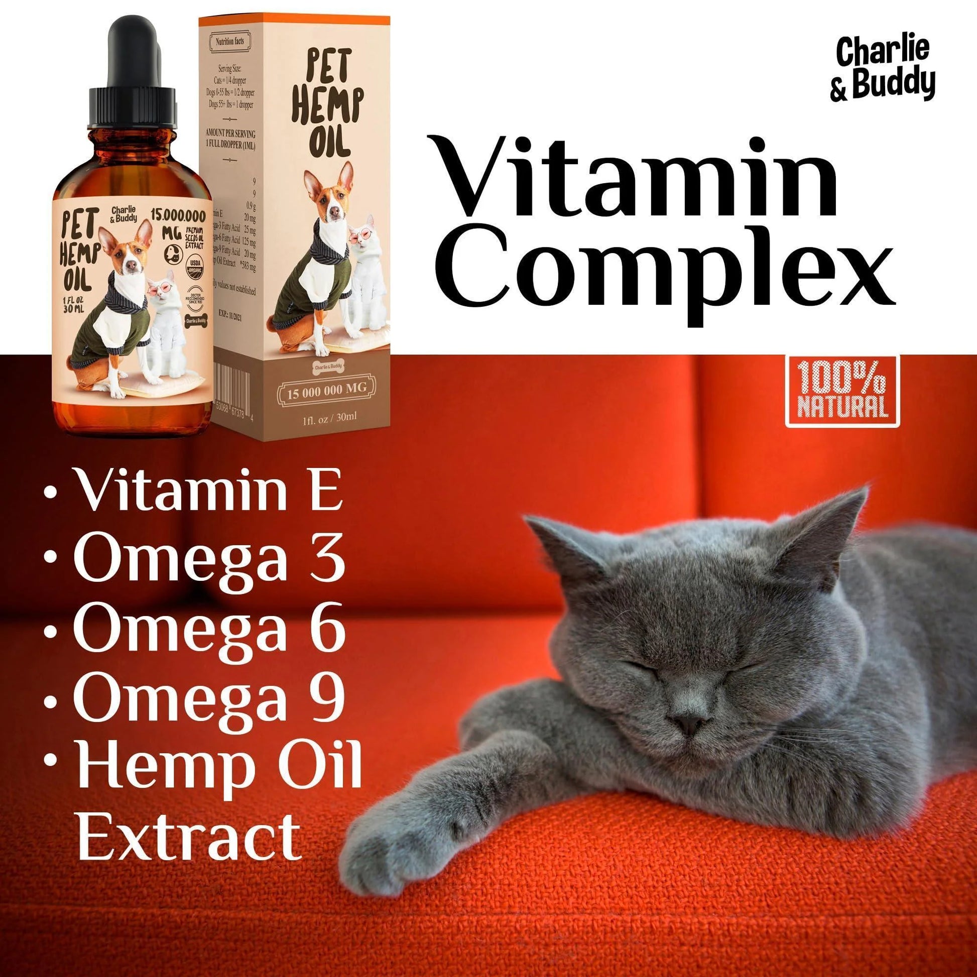 Charlie Buddy Hеmp Oil for Dogs Cats Hiр and Jоint Suppоrt and Skin Hеalth