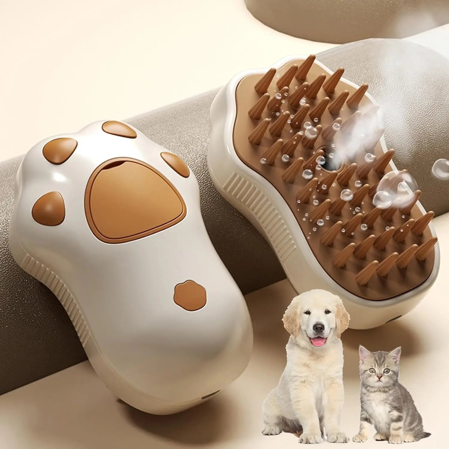 Cat Steam Brush Steamy Dog Massage Comb 3 in 1 Electric Spray Pet Grooming Comb Soft Silicone Removing Tangled and Loose Hair