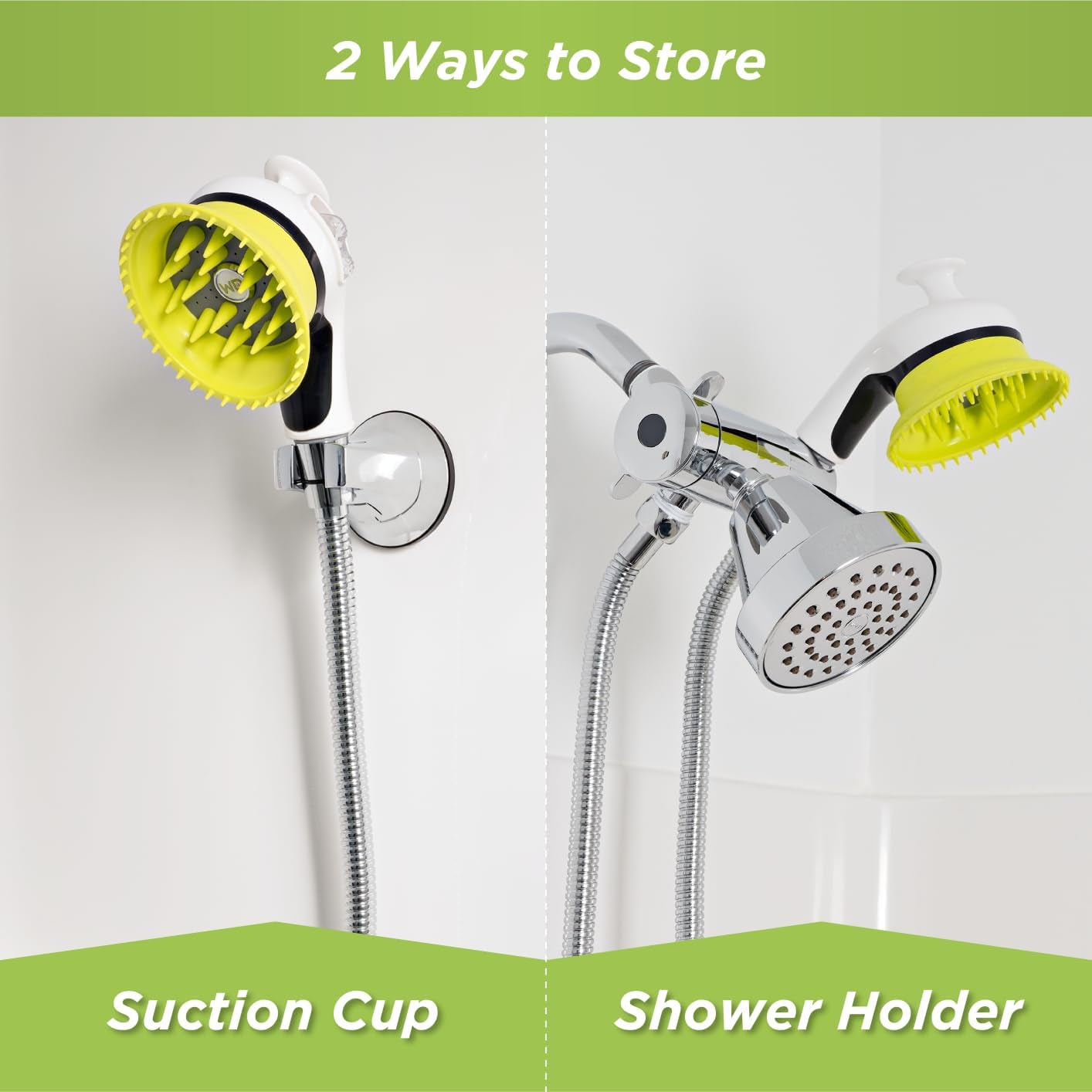 Indoor and Outdoor Dog Wash Kit for Shower and Garden Hose with Splash Shield and Rubber Scrubbing Attachment. Fast and Easy Dog Bathing and Cleaning. Pet Grooming for Long and Short Hair